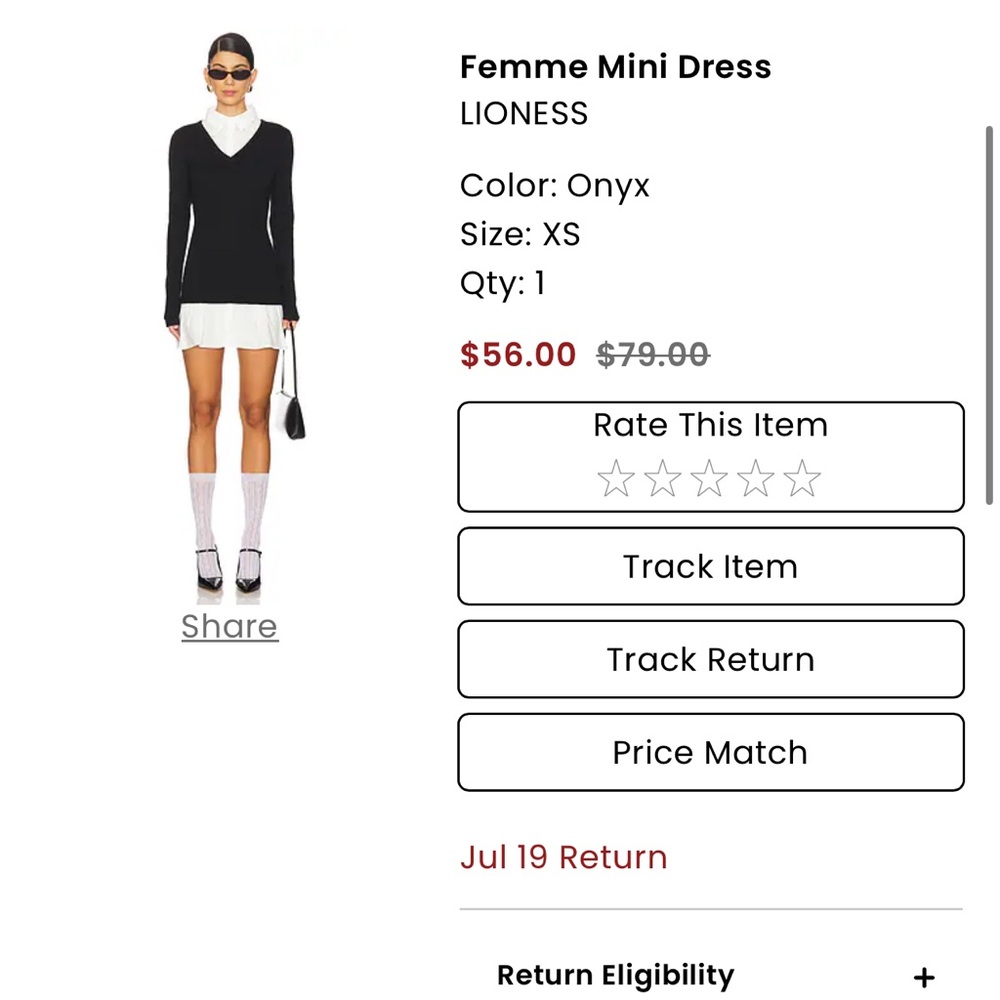 REVOLVE Black and White Long Sleeve Dress